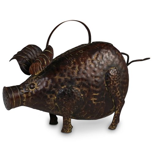 METAL FLYING PIG WATERING CANDESCRIPTION: