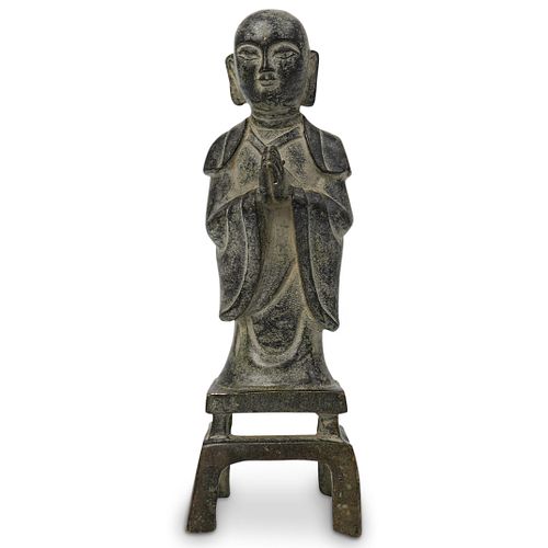 ANTIQUE PATINATED BRONZE BUDDHADESCRIPTION: