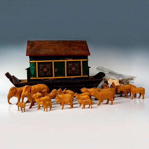 50PC WOOD CARVED NOAH S ARK SETHandcrafted 390c5a