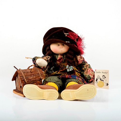 LITTLE SOULS DOLL PRISCILLA WITH BIRDHOUSE,