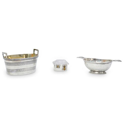 (3 PC) SET OF STERLING SILVER TABLE