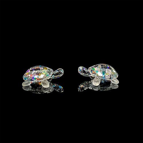 PAIR OF TURTLES SWAROVSKI CRYSTAL 390e31