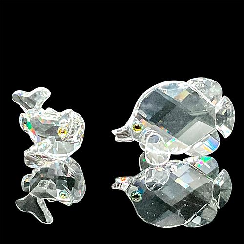 2PC SWAROVSKI CRYSTAL SMALL FISH