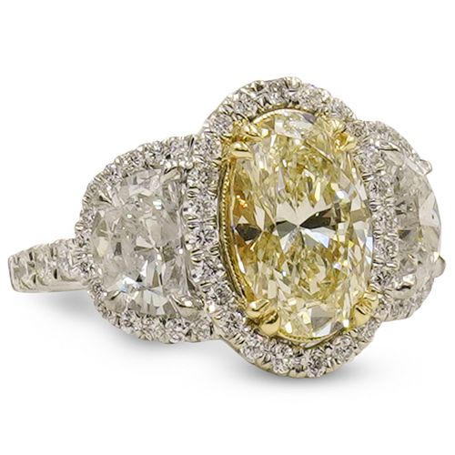 2CT OVAL CUT DIAMOND AND 18K GOLD