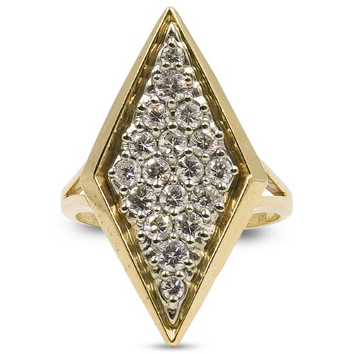 14K GOLD AND DIAMOND RINGDESCRIPTION  390e9b