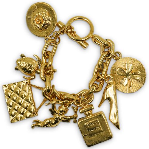 CHANEL STYLE COSTUME CHARM BRACELETDESCRIPTION  390eb5