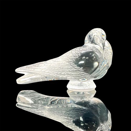 LALIQUE CRYSTAL FIGURINE, PIGEON BRUGESAttractive