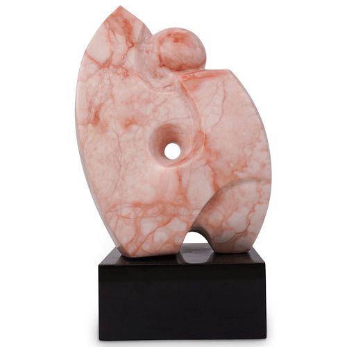 MID-CENTURY ABSTRACT MARBLE SCULPTUREDESCRIPTION: