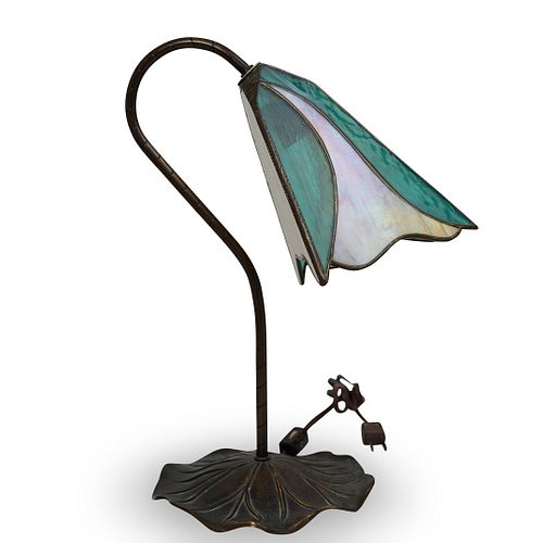 L&L WMC STAINED GLASS LILY PAD TABLE