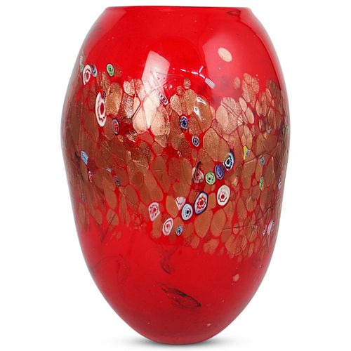 RED MURANO CRISTALLERIA VASEDESCRIPTION  390f1f