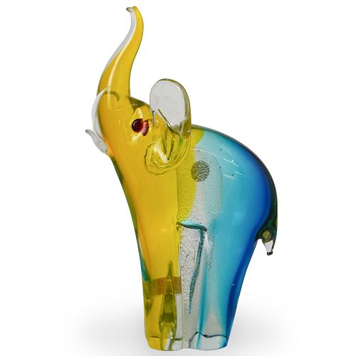 VINTAGE MURANO GLASS ELEPHANT SCULPTUREDESCRIPTION  390f2a