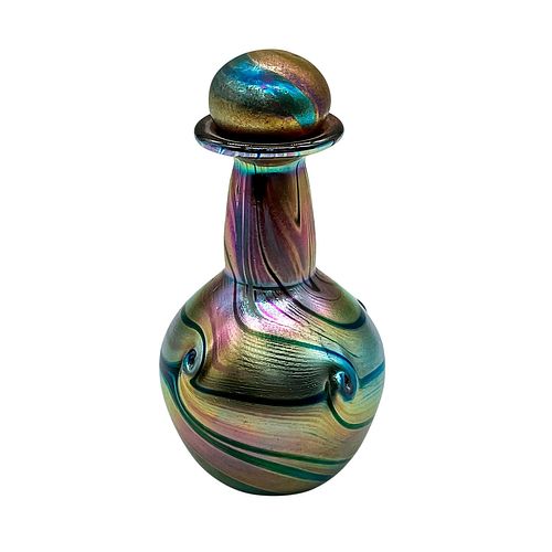 VINTAGE IRIDESCENT GLASS PERFUME