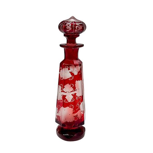 RUBY TO FROSTED CUT PERFUME BOTTLE 390f42