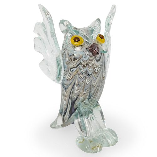 MURANO GLASS ART OWLDESCRIPTION  390f3b