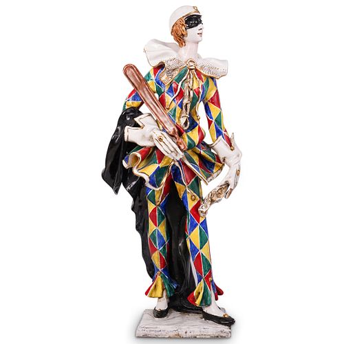 ITALIAN CERAMIC CLOWN FIGURINEDESCRIPTION: