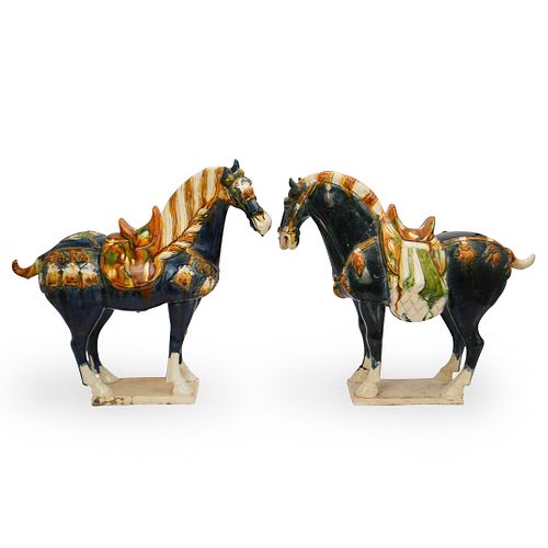 CHINESE TANG STYLE CERAMIC HORSESDESCRIPTION: