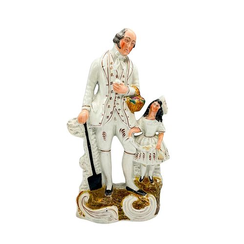 STAFFORDSHIRE POTTERY FATHER AND