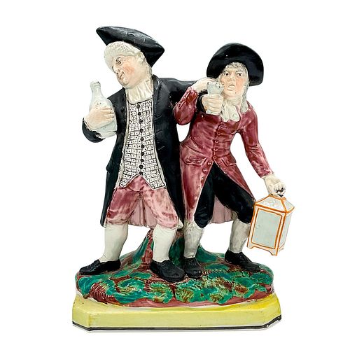 STAFFORDSHIRE POTTERY FIGURINE, DRUNK