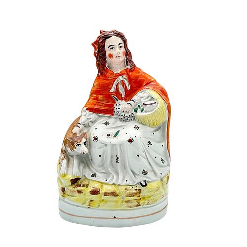 STAFFORDSHIRE POTTERY FIGURINE, RED