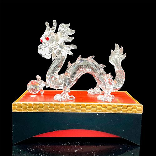 SWAROVSKI CRYSTAL FIGURINE + BASE, DRAGON