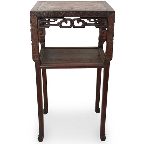 CHINESE WOOD CARVED PEDESTALDESCRIPTION: