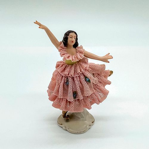 ANTIQUE GERMAN LACE PORCELAIN FIGURINE