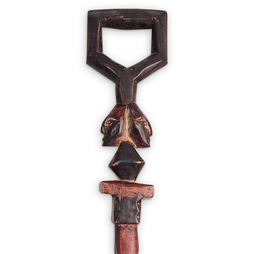 AFRICAN CARVED WOOD WALKING STICKDESCRIPTION: