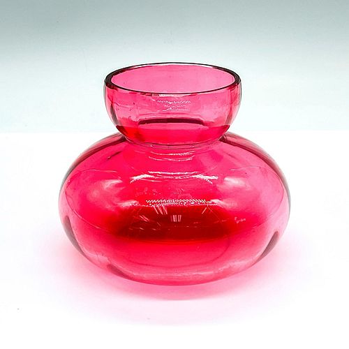 VINTAGE CRANBERRY GLASS VASEA small