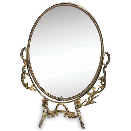 VINTAGE OVAL SHAPED VANITY MIRRORDESCRIPTION: