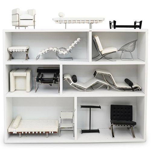 (13PC) VITRA STYLE MINIATURE FURNITURE