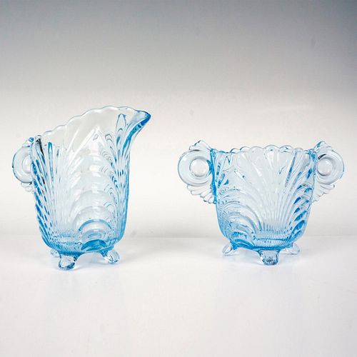 2PC CAMBRIDGE GLASS CREAM SUGAR 38eb61