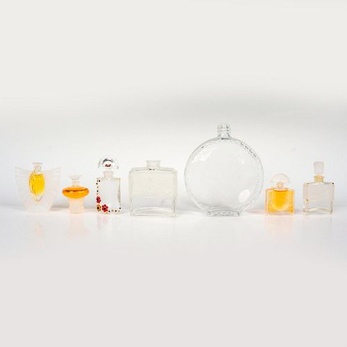 7PC LALIQUE CRYSTAL PERFUME BOTTLESA 38ebbd