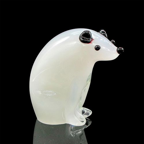 MURANO GLASS FIGURINE POLAR BEARWhite 38ebea