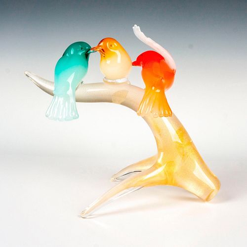 MURANO ART GLASS SCULPTURE OF BIRDS 38ebf9