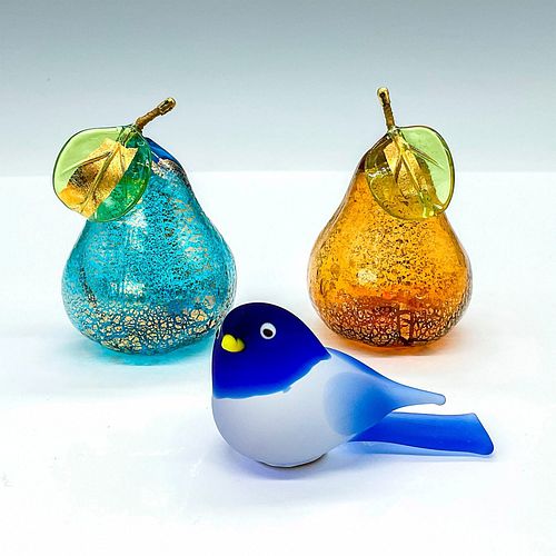 3PC MURANO GLASS FIGURINES VIA 38ebfb