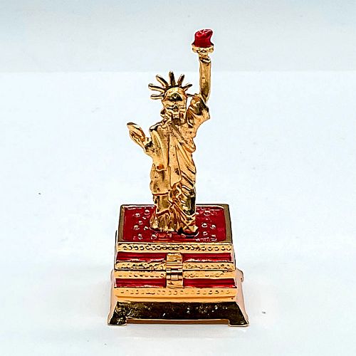 STATUE OF LIBERTY KEEPSAKE BOXGoldtone