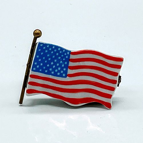 LIMOGES PORCELAIN AMERICAN FLAG 38ecef