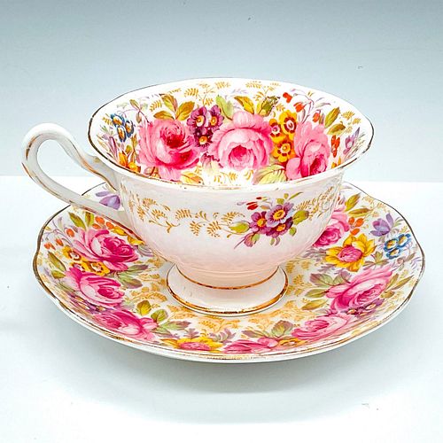 ROYAL ALBERT BONE CHINA TEACUP AND SAUCER,