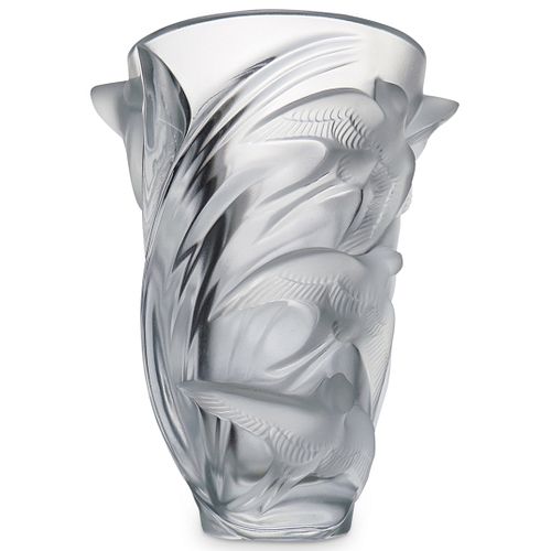 LALIQUE CRYSTAL MARTINETS VASEDESCRIPTION  38ed07