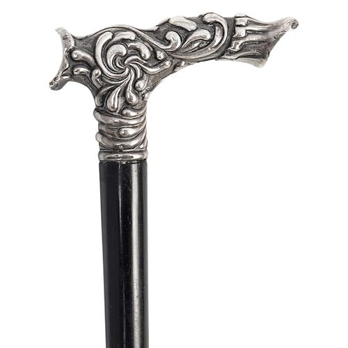 ANTIQUE STERLING WALKING STICKDESCRIPTION: