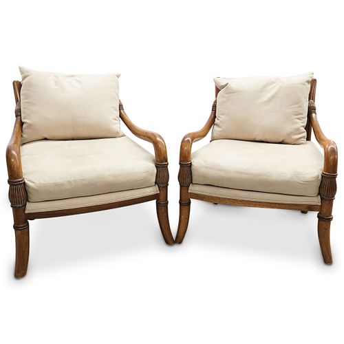 PAIR OF KREISS WOODEN CHAIRSDESCRIPTION: