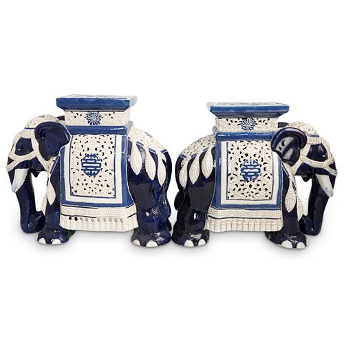 PAIR OF CHINESE PORCELAIN ELEPHANT