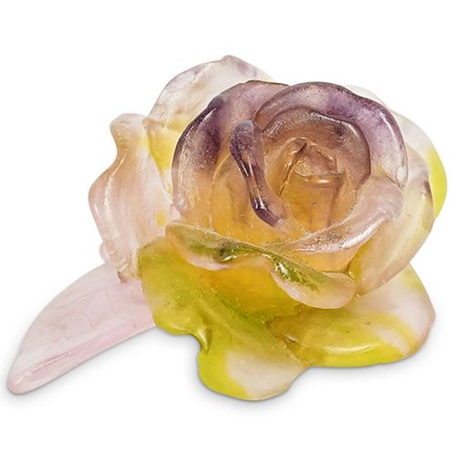 DAUM PATE DE VERRE CRYSTAL ROSEDESCRIPTION: