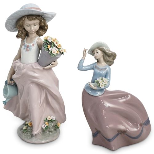  2 PC LLADRO PORCELAIN GROUPING 38edcb