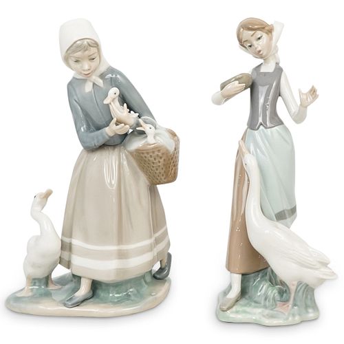 (2 PC) LLADRO PORCELAIN GROUPING - GIRL