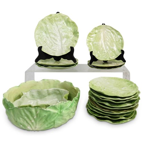  18 PC TRADB LETTUCE LEAF PORCELAIN 38ee4c