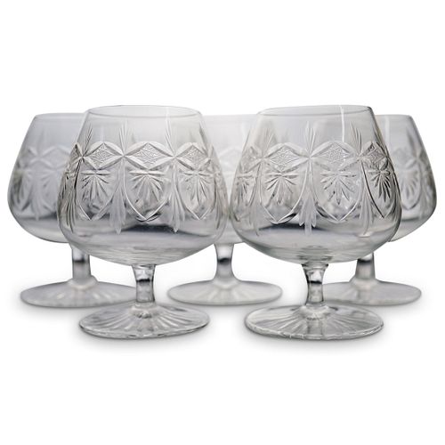  5PC WATERFORD STYLE GLASS STEMWAREDESCRIPTION  38ee5b