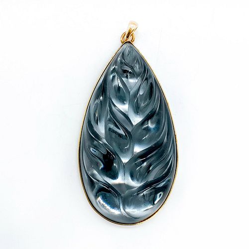 LALIQUE CRYSTAL HELICONIA SMOKEY