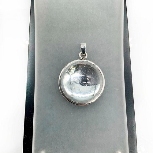 LALIQUE STERLING SILVER CLEAR CABOCHON
