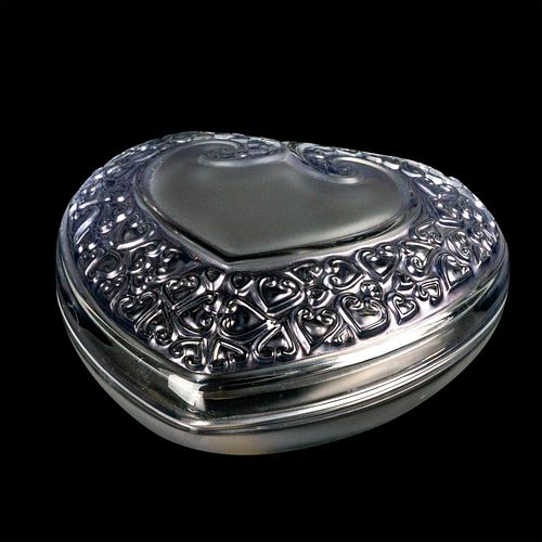 LALIQUE CRYSTAL BOX, VALENTINE